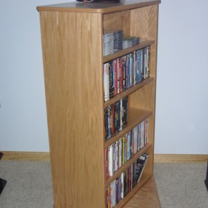 Customer wanted a DVD stand that swiveled, so he could access both sides - see previous picture for a different view.