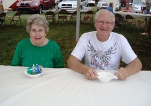 Enjoying the good food