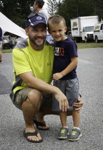 Having fun with dad
